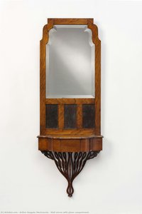 Wall Mirror With Glove Compartment — Arthur Heygate Mackmurdo