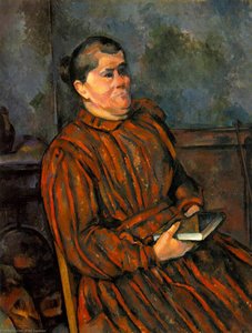 Woman In Red-striped Dress — Paul Cézanne