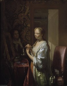 Lady Attending To Her Toilet — Philip Van Dijk