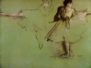 Dancers At The Barre (study) — Edgar Degas, Impressionism
