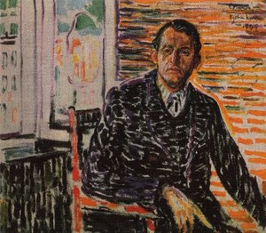 Self-portrait In Blue Suits — Edvard Munch