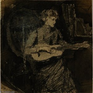 Anna Weir With Guitar — Julian Alden Weir