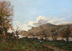 A Hilly Landscape — Henri-joseph Harpignies