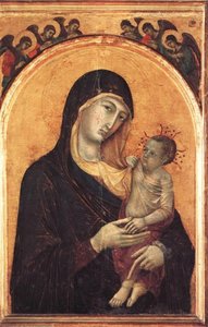 Madonna And Child With Six Angels — Duccio Di Buoninsegna, Sienese Gothic