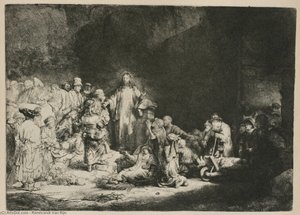 Jesus Healing The Sick — Rembrandt Van Rijn, Dutch Baroque