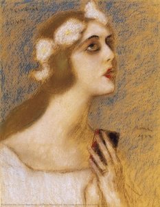 Lili Darvas Playing Lonti (also Known As Heavenly And Earthly Love) — József Rippl-rónai