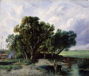Peasants By A Lake