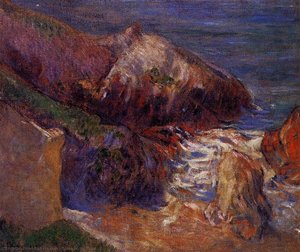 Rocks On The Coast — Eugène Henri Paul Gauguin