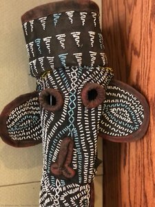 Beaded Ceremonial Elephant Mask, Close Up — Bamileke Tribe, Traditional Tribal Art