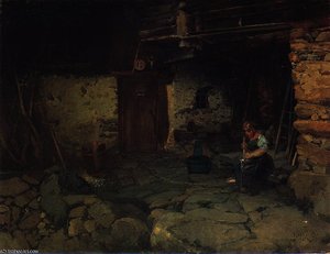 Farm Village In Count — Albin Egger Lienz