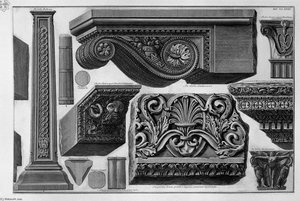 Shelf, Capitals, Friezes, Etc. — Giovanni Battista Piranesi
