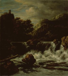 Mountainous Landscape With Waterfall, Jacob Isaacksz Van Ruisdael, 1650 - 1682 — Jacob Isaackszoon Van Ruisdael