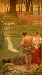 St. Genevieve As A Child In Prayer — Pierre Cécile Puvis De Chavannes, Symbolism