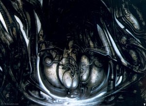Hr giger biomechanicallandscape sack