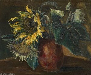 Still Life With Sunflowers — Boris Dmitrievich Grigoriev