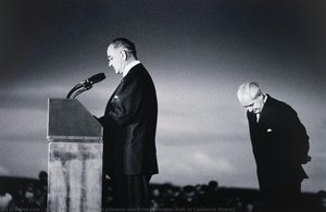President Johnson And Prime Minister Holt At Canberra Airport — David Moore