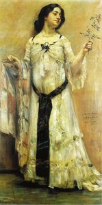 Portrait Of Charlotte Berend In A White Dress — Lovis Corinth, Impressionism