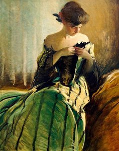 Study In Black And Green — John White Alexander