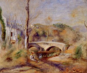 Landscape With Bridge — Pierre-auguste Renoir