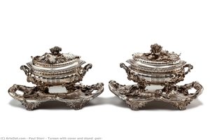 Tureen with cover and stand (pair)