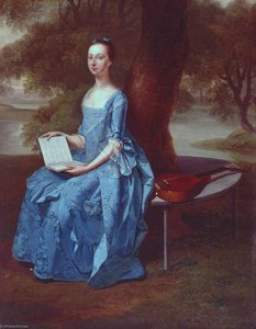 A Lady In Blue — Arthur William Devis