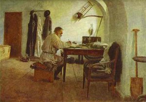 Leo Tolstoy In His Study. — Ilya Yefimovich Repin