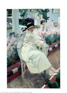 Clotilde In The Garden — Joaquín Sorolla Y Bastida, Impressionism