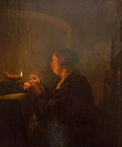 Woman By Candlelight — Hans Speckaert