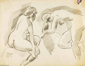 Female Nude (two) — Carl Newman