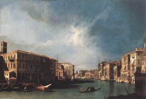 The Grand Canal From Rialto Toward The North — Canaletto