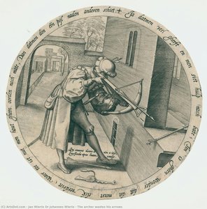 The Archer Wastes His Arrows — Jan Wierix Or Johannes Wierix