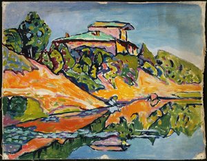 Akhtyrka. A Datcha Close To The Pond — Wassily Wassilyevich Kandinsky, Expressionist Painting