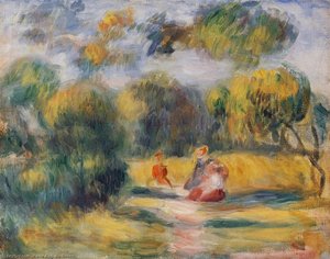 Figures In A Landscape — Pierre-auguste Renoir