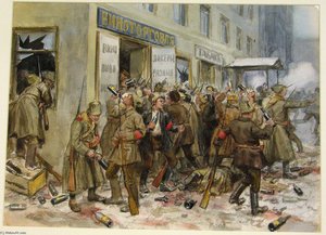 Pogrom Of Wine Shop — Ivan Vladimirov, Realism