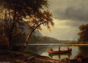 Salmon Fishing On The Cascapediac River — Albert Bierstadt