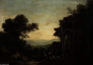 Landscape With Ruins — Richard Wilson, Romanticism