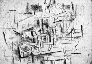 Still Life Ii — Georges Braque, Analytical Cubism