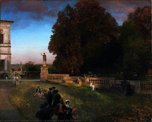 In The Park Of The Villa Borghese — Oswald Achenbach