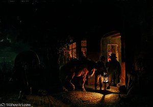 In front of the Pub