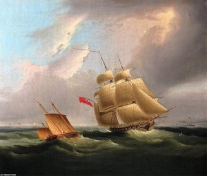 A Sloop-of-war — James Edward Buttersworth