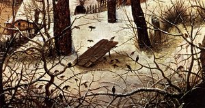 Winter Landscape With Skaters And A Bird Trap (detail) — Pieter Bruegel The Elder, Northern Renaissance