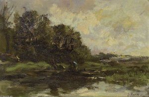 Stormy Landscape, Autumn — Jacob Henricus Maris