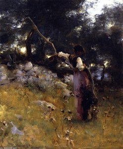 Dan Les Oliviers À Capri — John Singer Sargent, Impressionistic Landscape