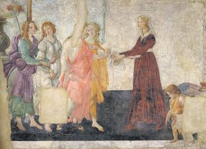 Venus And The Graces Offering Gifts To A Young Girl — Sandro Botticelli