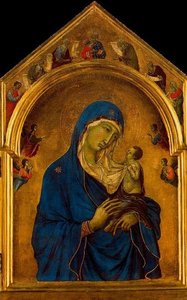 Tríptico De Londres. Virgen Con El Niño — Duccio Di Buoninsegna