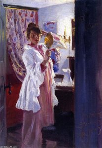 Interior With The Artist's Wife — Peder Severin Kroyer
