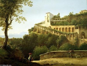 A Convent Near Naples With A View Of Capri
