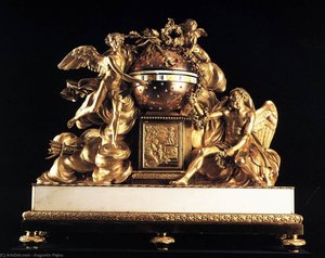 Mantel Clock — Augustin Pajou, Neoclassical Sculpture
