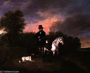 Sportsman with dogs and game