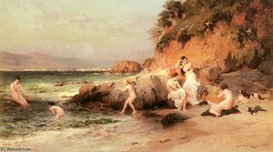 Frederic Arthur The Bathing Beauties — Frederick Arthur Bridgman